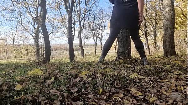 BBW sexy mature playing in the_forest Hot fetish