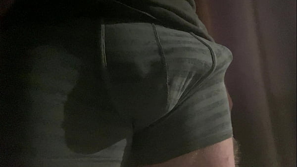 Big British cock exploding out from shorts and about to cum 