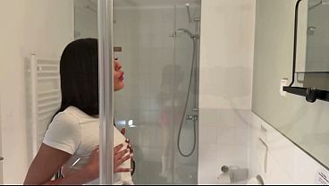 Short Skirt Lover Hottest Brunette Babe In A Pink Cut Miniskirt Shows What Is Under Her Panties In The Bathroom thumbnail