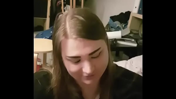 Notagirl - Crossdresser struggling to pleasure a big white cock with a blowjob. Very big dick! 