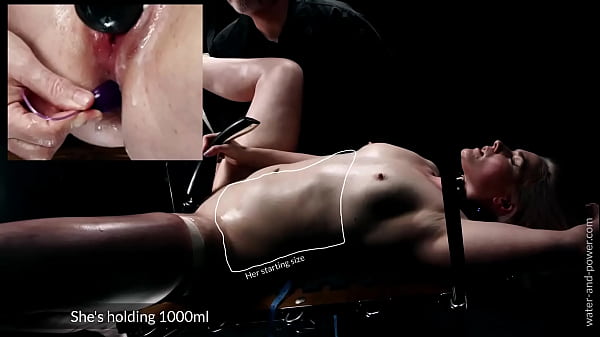 Little miss hannah sparkle has her first ever high volume enema