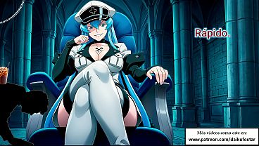 Esdeath te rompe el culo junto a sus ayudantes. Audio-instrucciones para anal humillante. 