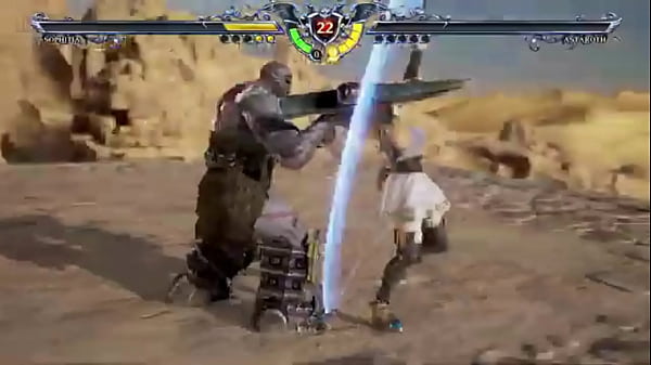 Sophitia is forced to accept defeat 
