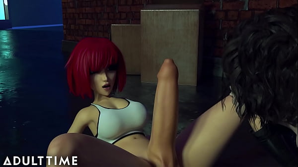 F.U.T.A. Sentai_Squad Big Tit Redhead's Futanari Cock Gushes withCum During Creampie