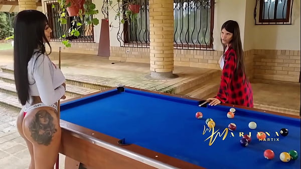 Play MP4 - Lesbian show on a pool table - Mariana Martix