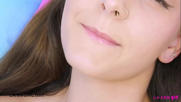 Stunning brunette naked close up 