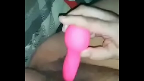 Masturbating with a pink vibrating tongue