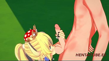 Hentai Bowsette Handjob & Blowjob thumbnail