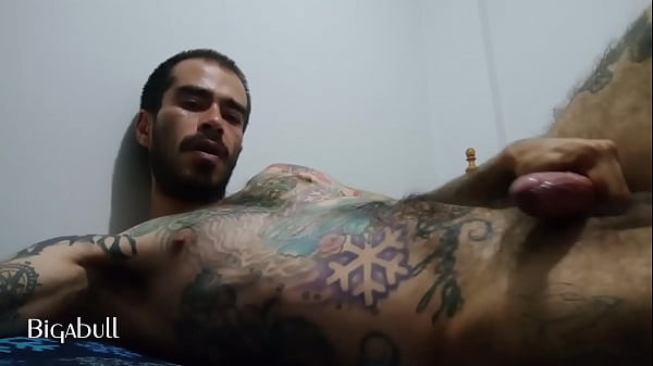 masturbation with piercing on the cock 