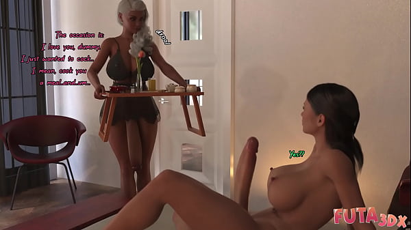 Play MP4 - Futa3dX - Super Hot Babe Rides Brunette Futa's Big Dick