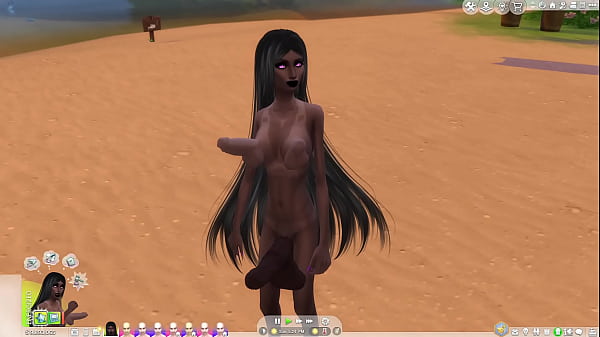 ladyboy with giant penis &amp_ penis nipples sims 4
