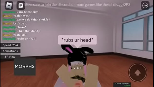 Cute femboy gets fucked by large white dick (roblox) 
