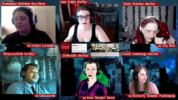 Play MP4 - Monsters University Episode 5   6 with Jane Judge&comma; Dominique Delerium&comma; Girlbot Div&comma; Cassie Cummings&comma; Violet October&comma; and RickyxxxRails