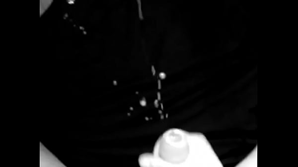Large cumshot black and white video