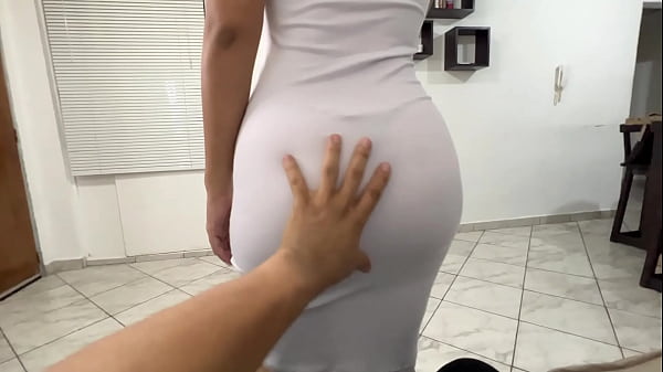 My beautiful stepmom shows me how to dance in a dress and all i can think about is her huge bouncing ass