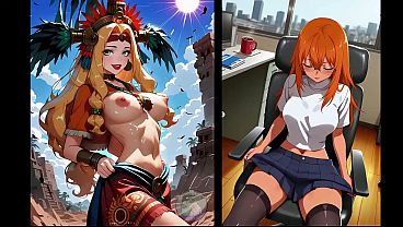 Anime personajes mostrando sus grandes senos 