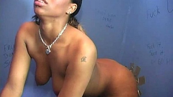 Natural cute black teen tries out gloryhole 8 