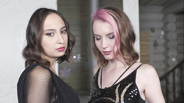 Alice Paradise and Regina moonshine_are having fun with the_dog s rubber dick wet