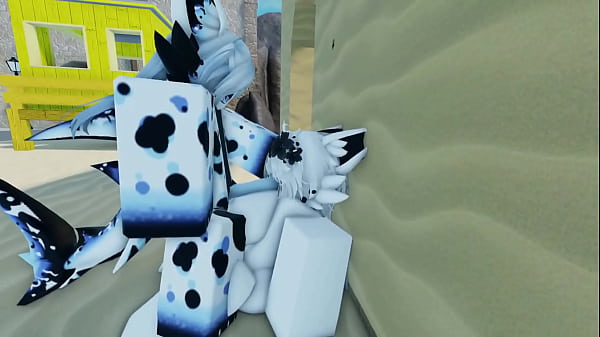 Protogen and his friends have fun with a sharky roblox 