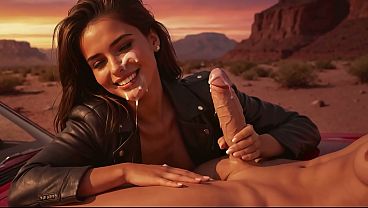 Hot Latina babe fucked on a luxury supercar - AI Interactive Video