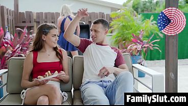 Nonton Horny Step Sister Sucks Her Stepbrothers Wiener After He Sneaks Her A Hotdog At The Grill - Familyslut thumbnail