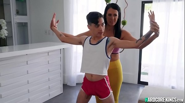 After Fitness Training Huge Tits Brunette Milf Yoga Instructor Reagan Foxx Sucks Big Cock To Little Man Juan El Caballo Loco Then Rides Him thumbnail