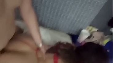 Stunning Wife in Red Lingerie & Plugged Doggy 