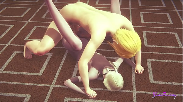 Yaoi Femboy - Sam handjob, blowjob and fucked 