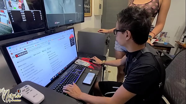 I annoy my boyfriend at his work because he doesn't give me sex and i want him