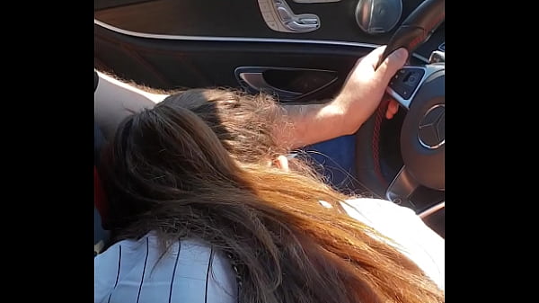 Girl gives head in a mercedes 