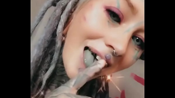 A wink while playing with my split tongue gotta keep it fun&mdash;who else loves unique body mods #splittonge