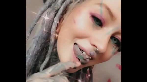 A wink while playing with my split tongue gotta keep it fun&mdash;who else loves unique body mods #splittonge 