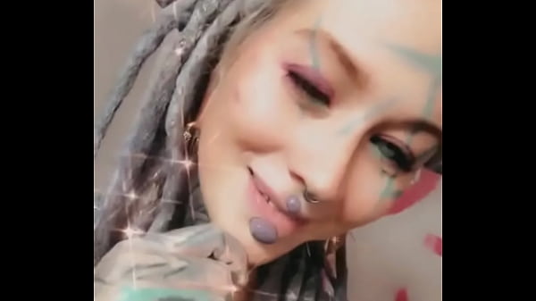 A wink while playing with my split tongue gotta keep it fun&mdash;who else loves unique body mods #splittonge 