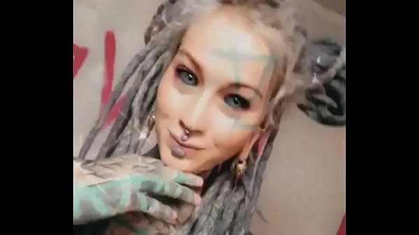 A wink while playing with my split tongue gotta keep it fun&mdash;who else loves unique body mods #splittonge 