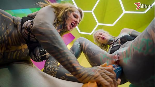 Play MP4 - Split Tongue Lesbians Tattooed Toy Play ANAL and ATM Adventures