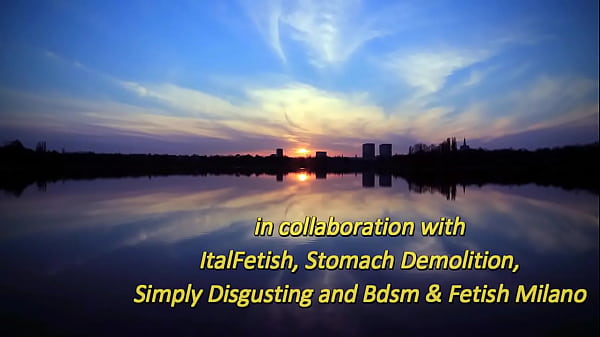 Food and object crushed outdoors