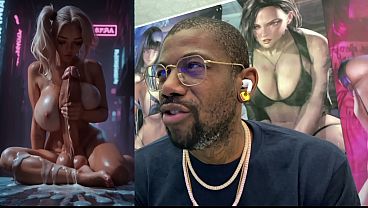 Futuristic Fat Girl Cock Transgender Blonde Girl Dumping Loads Of Cum In The Middle Of The Street, Ai Generated thumbnail