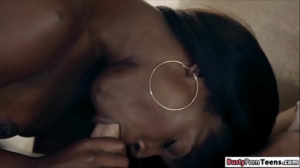 Ebony babe riding white guys huge_cock