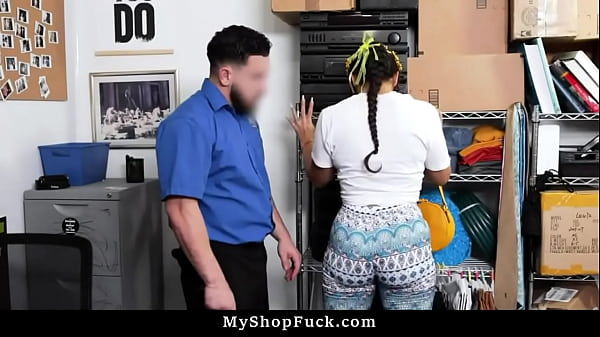 Curvy Shoplifter Had to pay By Her Pussy 