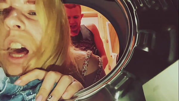 My stepsister got stuck_in the washing machine and I decided to_help herwith mybig dick