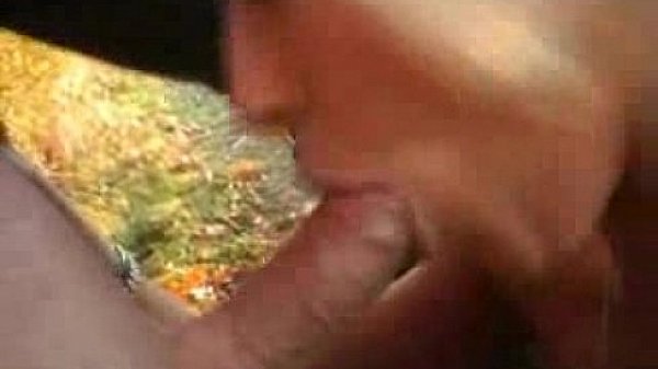 outdoor blonde blow job 