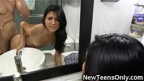 Teen Latina Bathroom BJ and Fuck! 