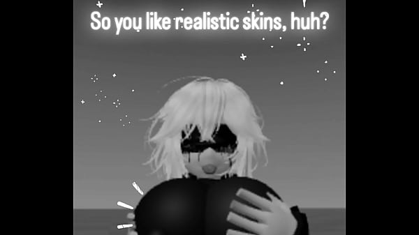 A girl avatar provocatively caressing giant breasts 
