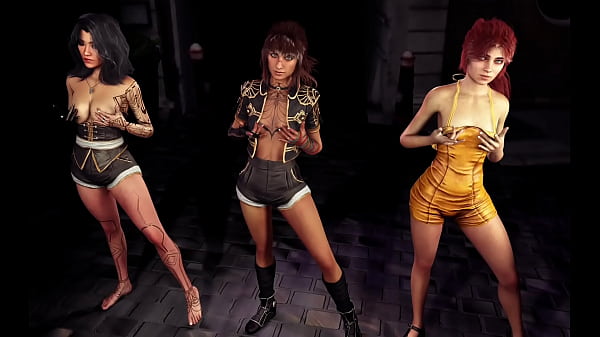 Shapely chicks maelle maelle and sciel sensually pose for you to the music