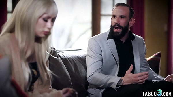 Flat chested transsexual blondie moaning on stepdads big dick 