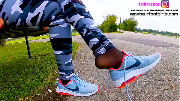 Nike Girl with sweaty nylons Nikes_insoles_stinky feet lickher shoes sweaty feet shoeplay_dipping