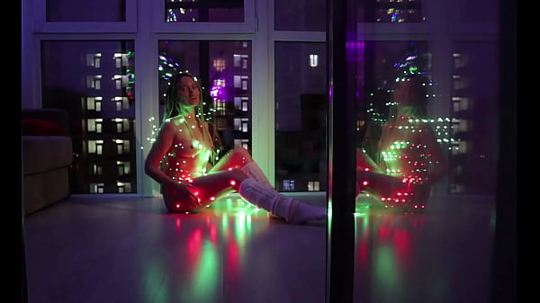 A Naked Girl Wrapped In Garlands Dances At Night In View Of The Neighbors 2 thumbnail