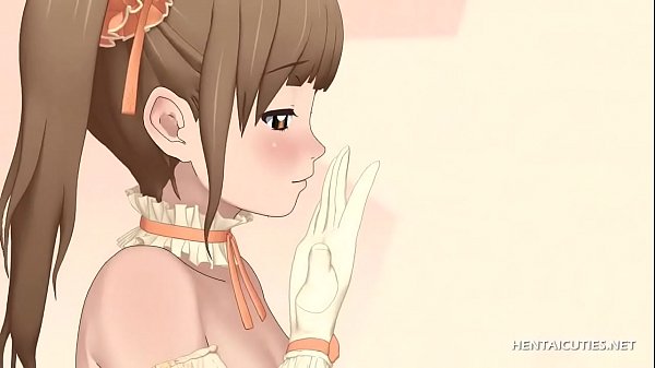 Hentai teen girl with ponytails masturbating to squirting orgasm