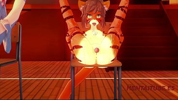 Furry Yiff Hentai 3D- Orgy Furry. 4 Furry Girls with Dildos squirting
