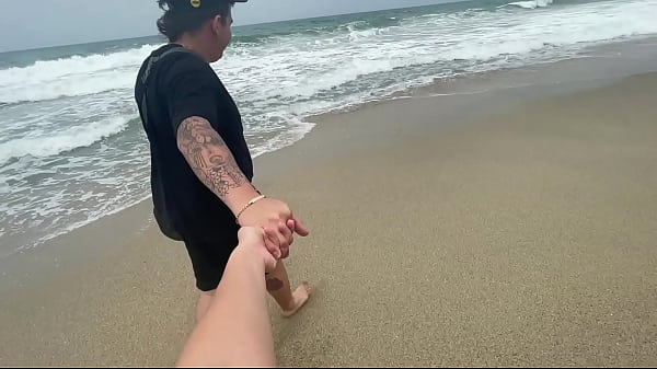 Blowjob And Sex On A Public Beach - Sara Blonde thumbnail